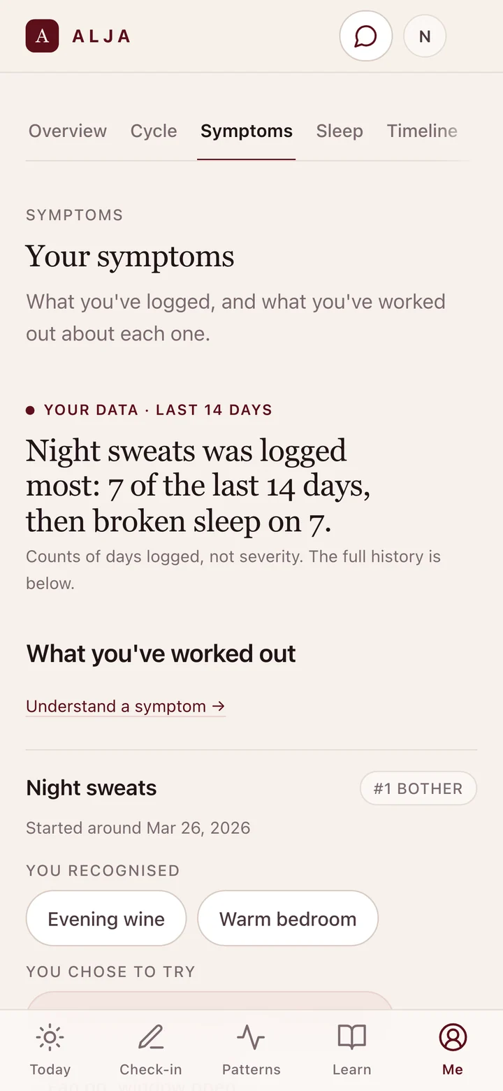 ALJA symptoms screen